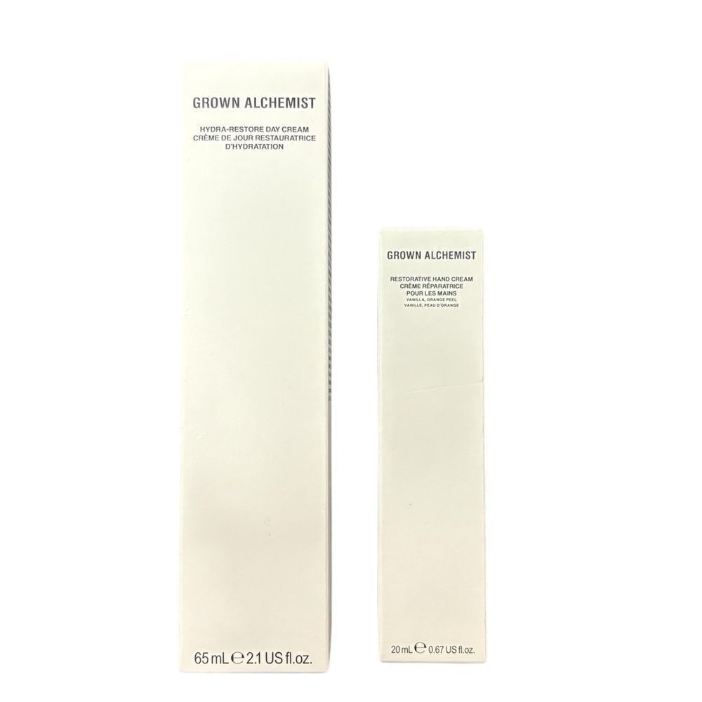 Grown Alchemist Hydra-Restore Day Cream & Restorative Hand Cream Duo, New